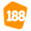 オレンジ地に188