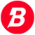 赤字にBのロゴ
